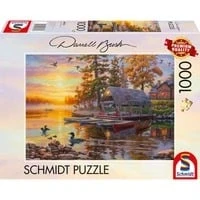 Abbildung von Darrell Bush: Bootshaus mit Kanus, Puzzle