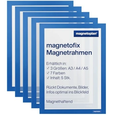 Abbildung von Magnetoplan 1130303, A4, Blau, Hochformat/Querformat, 5 Stück(e)