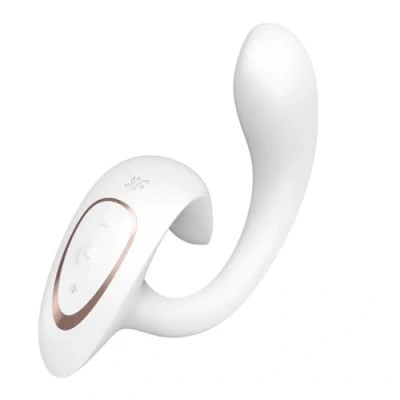 Abbildung von Satisfyer G for Goddess 1 16,5 cm Rabbit Vibrator Klitoris &amp; Punkt Stimulation 12 Vibrationsprogramme Wiederaufladbar Wasserdicht (IPX7) Hautfreundliches Silikon, Farbe:weiß