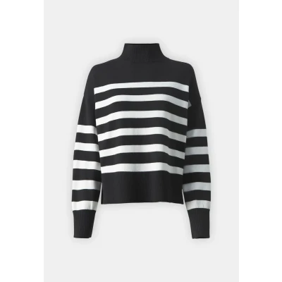 Abbildung von ONLY Onlbari Highneck Strickpullover, Damen, Größe: Large, Black/cloud dancer