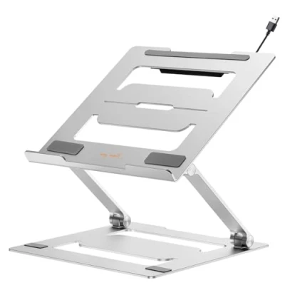 Abbildung von myWall Laptop Ständer HT17L, Ergonomische Halterung für den Schreibtisch, Notebook und MacBook kompatibel 11 17 Zoll, Belüftet Zusammenklappbar, Halter