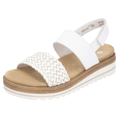 Abbildung von Remonte Keilsandalette, Damen, Größe: 44, Metallic Schuhe