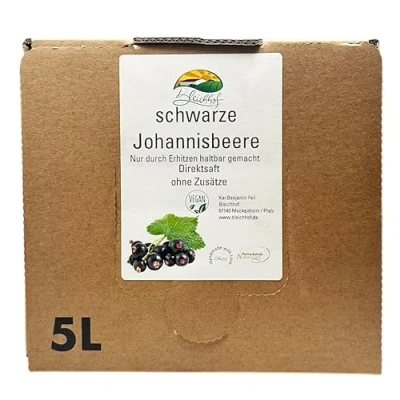 Abbildung von BLEICHHOF® Schwarzer Johannisbeersaft Direktsaft, vegan, Bag in Box (1x5l)