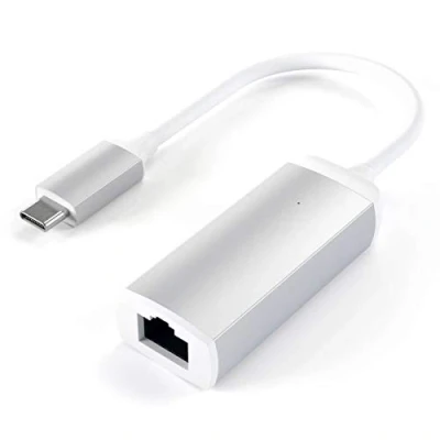 Abbildung von SATECHI Aluminium Type C Gigabit Ethernet Adapter Für M2/ M1 MacBook Pro/Air, iPad M2 Mac Mini, iMac (Silber)
