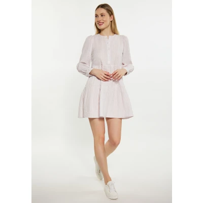 Abbildung von DREIMASTER Maritim Damen Kleid L / Helllila Off White 96% Baumwolle 4% Polyester