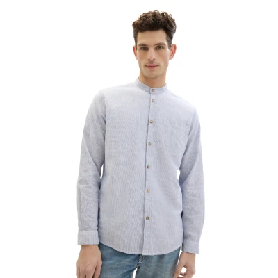 Abbildung von TOM Tailor Gestreiftes Hemd, Herren, Größe: Medium, Blue fine stripe