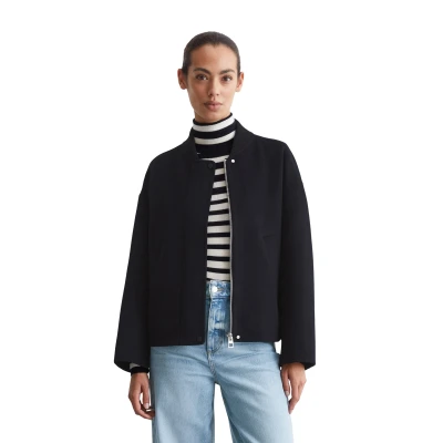 Abbildung von Marc O&#039;Polo WORKMANSHIP, WELT Pockets Bomberjacke, Damen, Größe: 32, Deep night blue