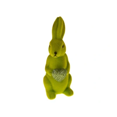 Abbildung von Werner Voß Hase mit Herz grün 5,5x6x13 cm