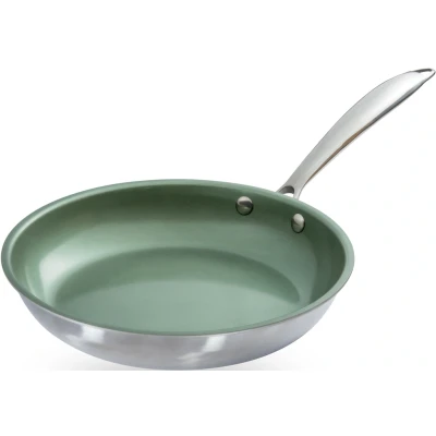 Abbildung von JUST VEGAN Bratpfanne &quot;CeraVegan&quot;, Edelstahl 18/8, (1 tlg.), Pflanzliche Keramikbeschichtung, Induktion