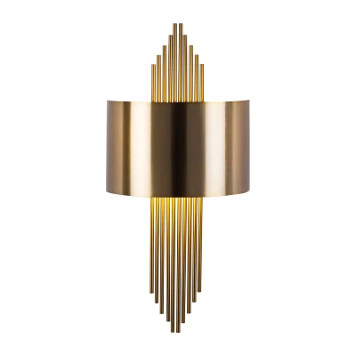 Abbildung von Wandleuchte Bogenreflektor Solaris 75 x 10 22 cm Metall Antikgold Menzzo