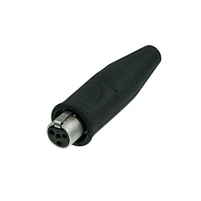 Abbildung von REAN Mini XLR 4 Pol Stecker mit Gummischutz Weiblich By Neutrik Tiny Pin RT4FC B W