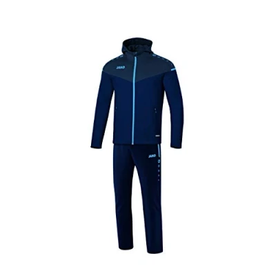 Abbildung von JAKO Unisex Kinder Champ 2.0 mit Kapuze Pr sentationsanzug, marine/darkblue/Skyblue, 140 EU