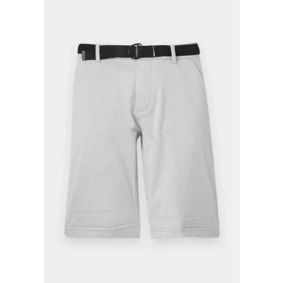 Abbildung von TOM Tailor Denim Regular Structured Shorts grey/white, Herren, Größe: XS, Grey/white