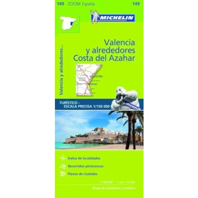 Abbildung von Michelin Costa del Azahar, Valencia y alreddores: Straßen und Tourismuskarte 1:150.000 (MICHELIN Zoomkarten, Band 142)