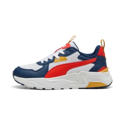 Abbildung von Puma Trinity Lite Sneakers Teenager Schuhe Für Kinder White/Fierce Red/Persian Blue Größe: 38.5