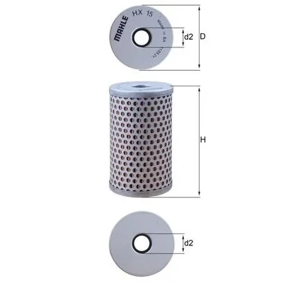 Abbildung von MAHLE ORIGINAL HX 15 Hydraulikfilter MERCEDES BENZ: ATEGO, T2/L Kasten / Kombi, Vario Pritsche Fahrgestell, IVECO: DAILY 3 Pritsche/Fahrgestell