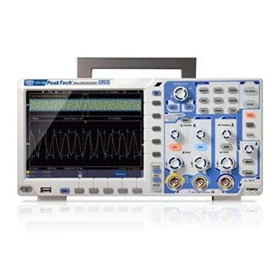 Abbildung von PeakTech 1355 2 Kanal Speicher Oszilloskop 60 MHz Max. 1 GS/S und 12 Bit A/D mit USB, Lan Schnittstelle 8&quot; Touchscreen TFT Farbdisplay, Speichertiefe 40 Mio. Punkte, Fft Xy Modus, Dso
