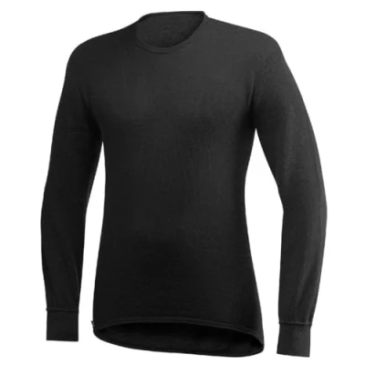 Abbildung von Woolpower Unisex Merinowolle Funktionsshirt Crewneck 200 Langarm, black, XXS