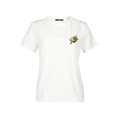 Abbildung von zero Tshirt print, Damen, Größe: 34, Patch creamgreen