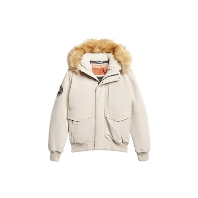 Abbildung von Superdry Herren Everest Hooded Puffer Bomber Jacke, grau (Chateau Grey), Small