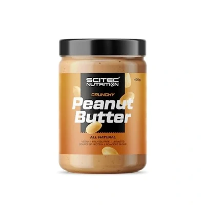 Abbildung von Scitec Nutrition Erdnussbutter Palmölfrei Vegan Salzarm Proteinquelle Zuckerarm Natürlicher Energieschub, 400 g, Knackig
