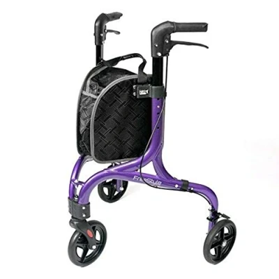 Abbildung von NRS Healthcare Freestyle P64077 Rollator mit 3 Rädern, ultraleicht, 5 kg, Violett, Größe M