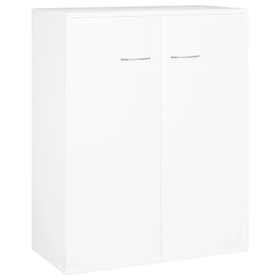 Abbildung von vidaXL Sideboard, Kommode mit viel Stauraum, Schrank 1 Schublade 2 Türen, Mehrzweckschrank Anrichte für Wohnzimmer, Modern, Weiß 60x30x75cm Holzwerkstoff