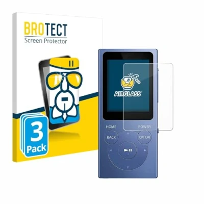 Abbildung von BROTECT Schutzglas für Sony Walkman NW E394 (3 Stück) Schutzfolie Panzer Folie Glas [Extrem Kratzfest 9H, Anti Fingerprint, Ultra Transparent]