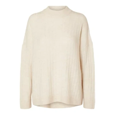 Abbildung von Selected Femme Slfmaline HIGH NECK Strickpullover, Damen, Größe: 34, Birch
