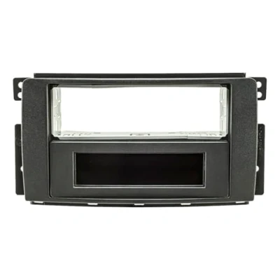 Abbildung von tomzz Audio 2451 047 Radioblende Metallschacht kompatibel mit Smart Fortwo 451 Forfour 454 anthrazit/schwarz