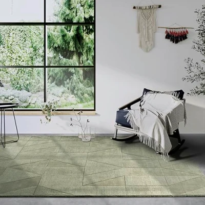Abbildung von Villeroy &amp; Boch Wollteppich &quot;Ursule&quot;, rechteckig, Handgewebt, Wolle, Natur, Wohnzimmer, Geometrie, Boho, Design
