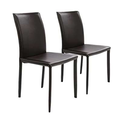 Abbildung von Kare Design Stuhl Milano Brown, bequemer, moderner Esszimmerstuhl, Coffeebraun, 91x47x61cm