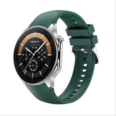 Abbildung von GIOPUEY Armband Kompatibel mit OnePlus Watch 3, Weiches Silikon [Verschleißfest] [Atmungsaktiv] Ersatzarmband Army Green