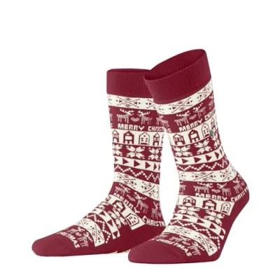 Abbildung von Burlington Merry Christmas Socken, Damen, Größe: 36 41, Cranberry