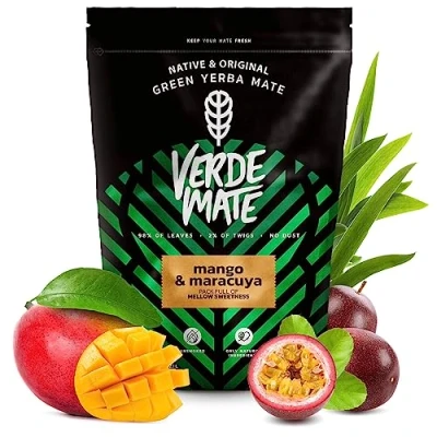 Abbildung von Verde Mate Green Mango &amp; Maracuya 0,5kg Früchte Tee der exotische Geschmack des Tees Kraft Erfrischung Natürliche Anregung aus Brasilien 500 g