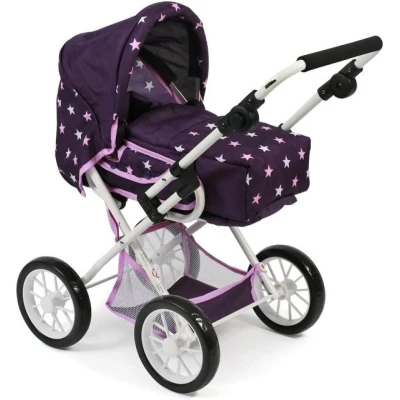 Abbildung von CHIC2000 Kombi Puppenwagen Leni, Stars Lila, mit herausnehmbarer Tragetrasche