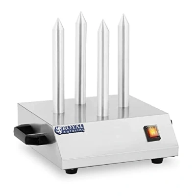 Abbildung von Royal Catering Hot Dog Spießtoaster Toasterstangen 4 Spieße RCHW 200 (Leistung: W, Temperatur max.: 145 C, hochwertiger Edelstahl, einfache Bedienung)
