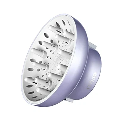 Abbildung von GIHALI Universeller Haardiffusor, robust, geeignet für Haartrockner von 4,4 6,6 cm, lockiges oder gewelltes Haar (Lavendel)