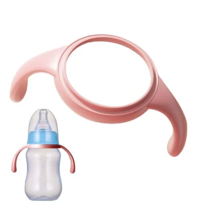Abbildung von Babyflaschenhalter Griff für Weithalsflaschen Baby Silikon Flaschengriffe Glas und Stillflaschen Veeteah