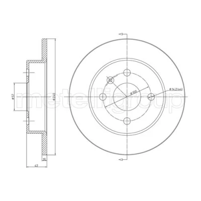 Abbildung von Bremsscheibe METELLI 23 0488C