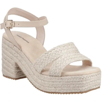 Abbildung von Hush Puppies Jamelia Espadrille Heel Damen Textil Sandalen In Nude