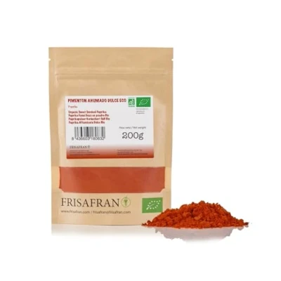 Abbildung von FRISAFRAN Süßer Geräucherter Paprika Bio 200g Paprikapulver Smoked gemahlen Süß Herkunft Spanischer geräuchert