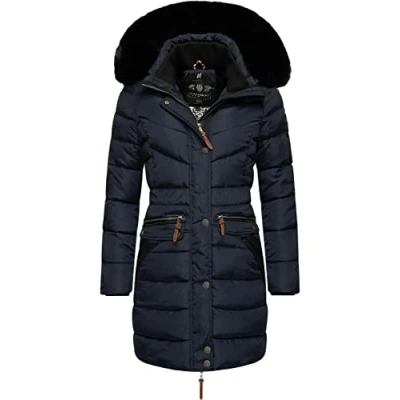 Abbildung von Navahoo Paula Wintermantel, Damen, Größe: XXL, Blue with black fur