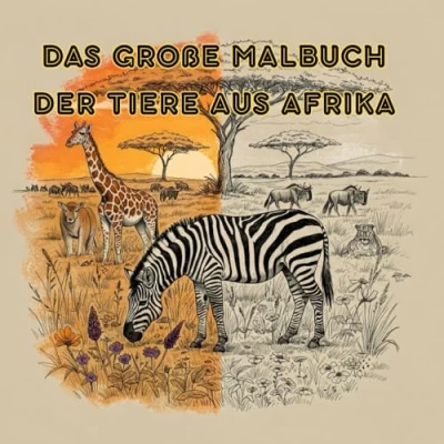 Abbildung von Das Große Malbuch der Tiere aus Afrika: Ab 2 Jahre 45 Verschiedene Motive perfekte als Geschenk (Malbücher für Kinder)