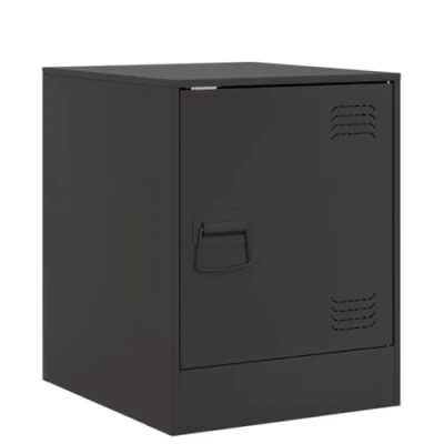 Abbildung von vidaXL Nachttisch Schwarz 34,5x39x44 cm Stahl (1 St)