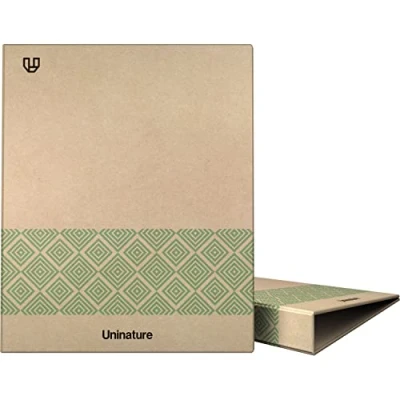 Abbildung von Unipapel Ringbuch aus Kraftpapier, A4, 100% recycelt, grün, 4 Ringe, 25 mm, D Form, FSC zertifiziert
