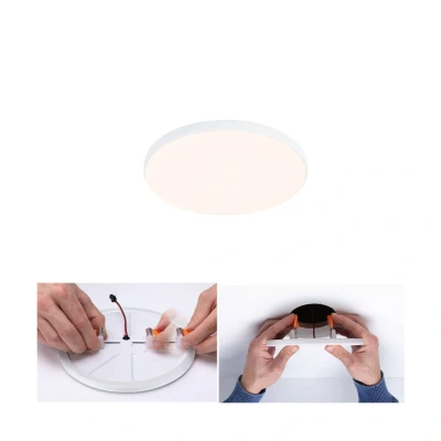 Abbildung von Paulmann 79939 LED Panel Einbaupanel Veluna VariFit Edge 120mm rund Warmweiß Weiß Kunststoff Beleuchtungssystem 3000 K