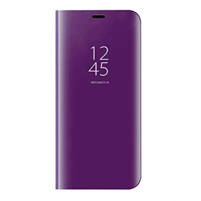 Abbildung von DEDUX Samsung Galaxy A71 Clear View Stand Case, Handyhülle Tasche Flip Schutzhülle für A71, Lila