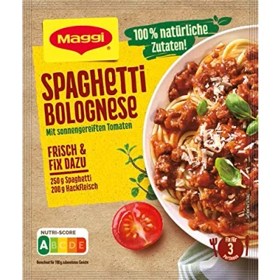 Abbildung von MAGGI Fix für Spaghetti Bolognese, Würzmischung, 100% natürliche Zutaten, 3 Portionen, 42er Pack (42x36g)