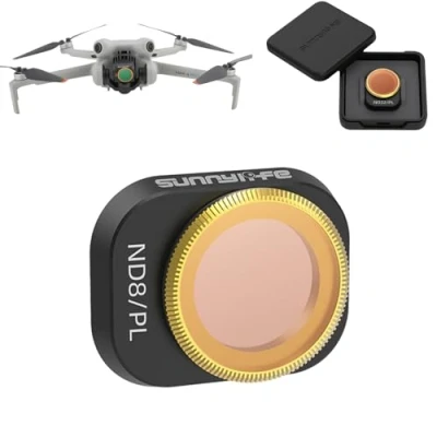 Abbildung von MotuTech Objektivfilter für DJI Mini 4 Pro Filter, Neutraldichte, Polarisationsfilter, verstellbar, ND8/PL